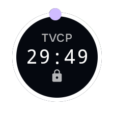 Die Countdown-Anzeige auf dem TV